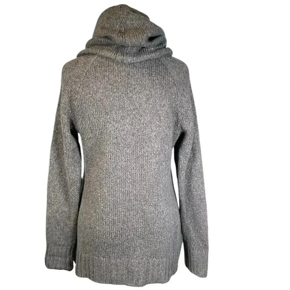 Eddie Bauer Sleepwear Women's Size Medium Cowl Neck Kangaroo Pockets Dark Gray - Picture 3 of 11